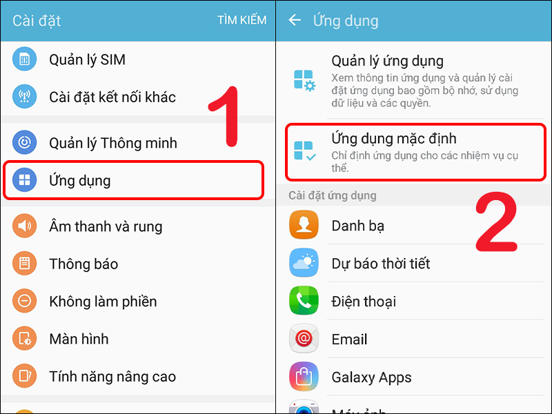 Cài đặt ứng dụng